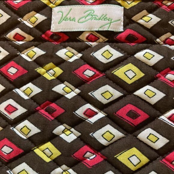 VERA BRADLEY Quilted Placemats Set of 2 Floral Brown Orange Yellow Red 18 x 13 " - Picture 8 of 10